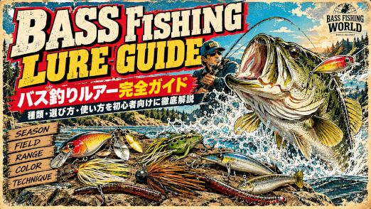 バス釣りルアー完全ガイド｜ルアーの種類・選び方・使い方を初心者向けに解説するアイキャッチ画像