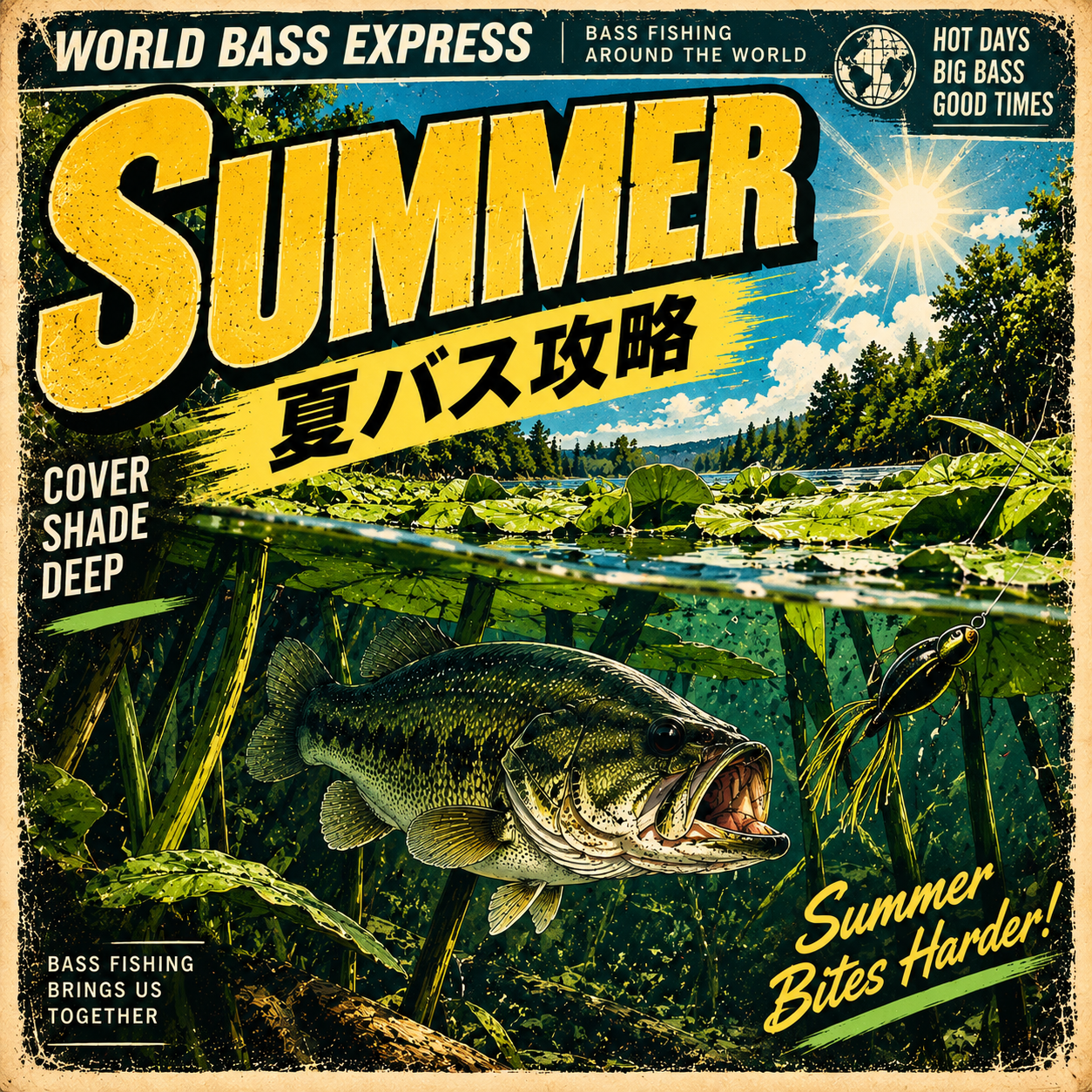 夏バス攻略｜カバー・シェード・ディープを狙う夏のバス釣り攻略画像